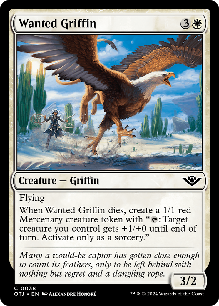 Wanted Griffin [Outlaws of Thunder Junction] | Card Citadel