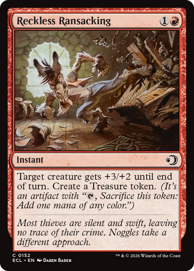 Reckless Ransacking [Lorwyn Eclipsed] | Card Citadel