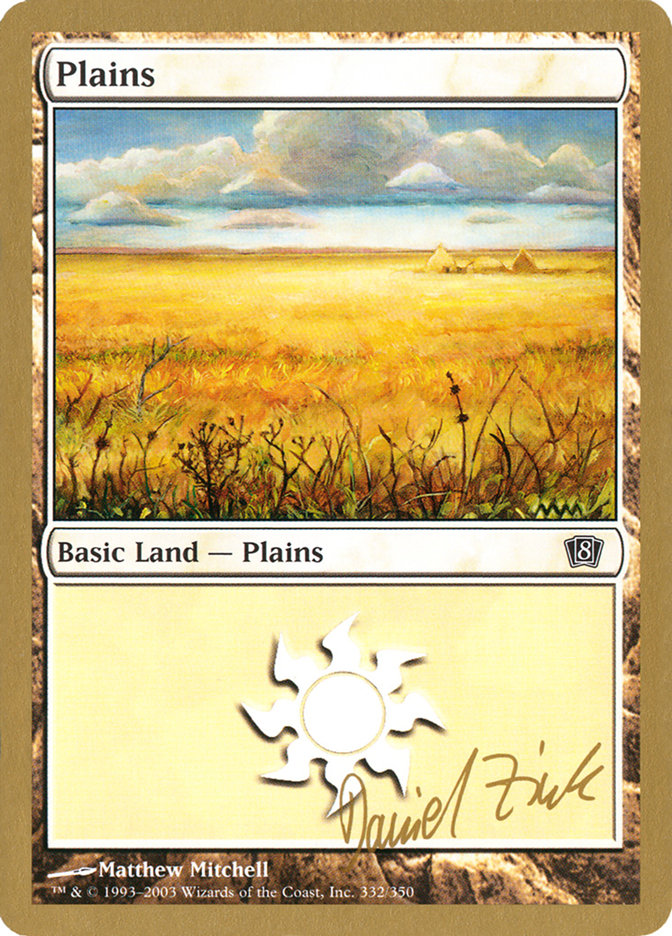 Plains (dz332) (Daniel Zink) [World Championship Decks 2003] | Card Citadel