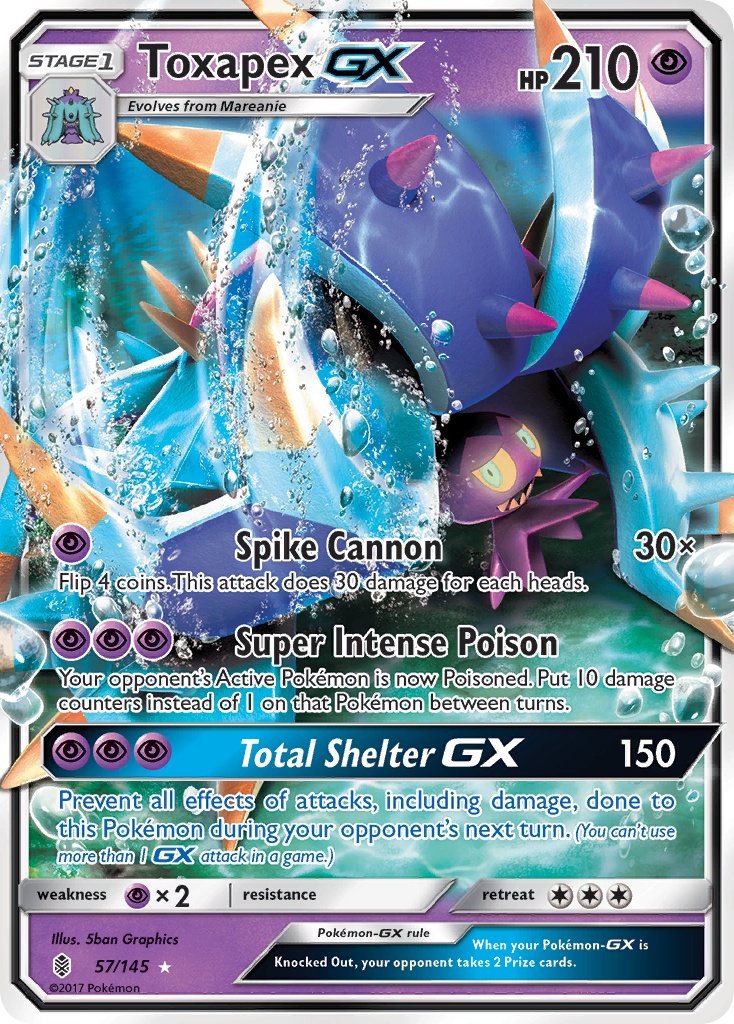 Toxapex GX (57/145) [Sun & Moon: Guardians Rising] | Card Citadel