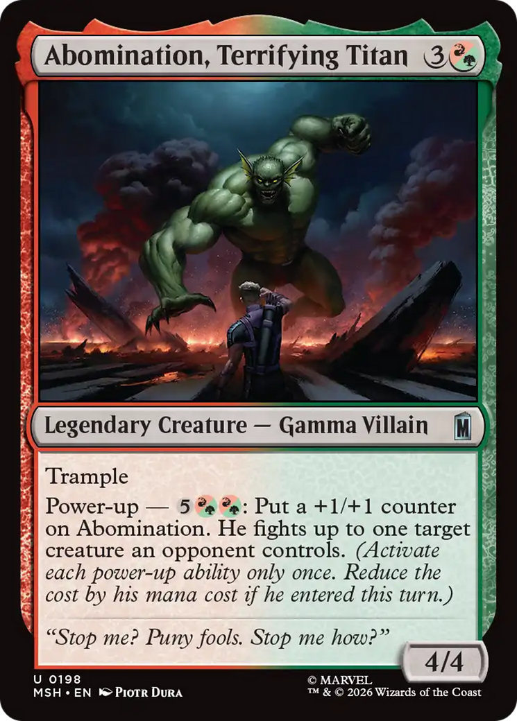 Abomination, Terrifying Titan [Marvel Super Heroes] | Card Citadel