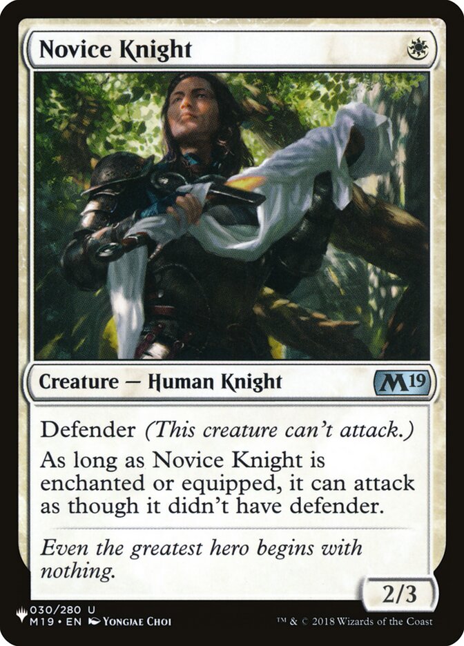 Novice Knight [The List] | Card Citadel