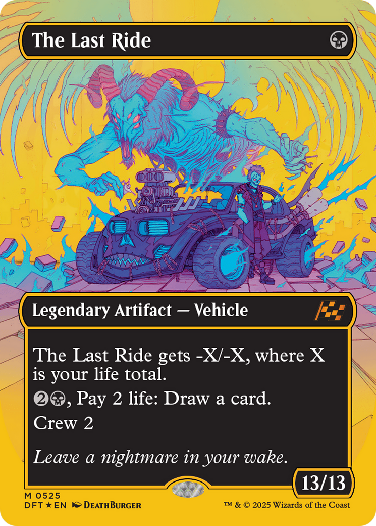 The Last Ride (Borderless) (First-Place Foil) [Aetherdrift] | Card Citadel