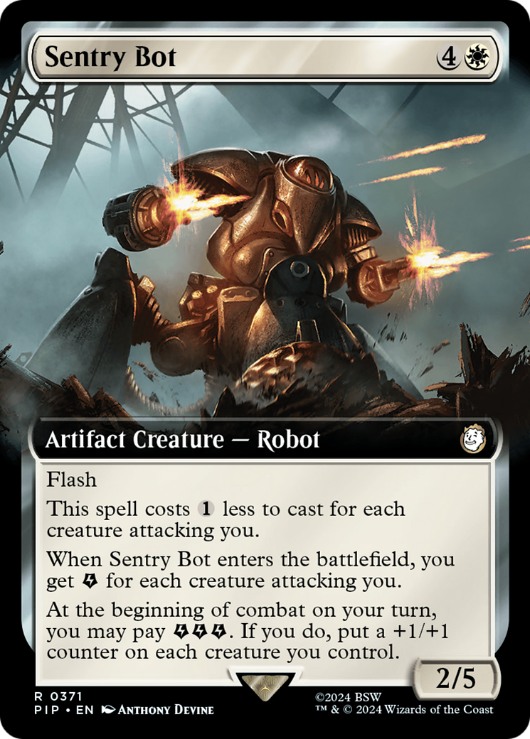 Sentry Bot (Extended Art) [Fallout] | Card Citadel