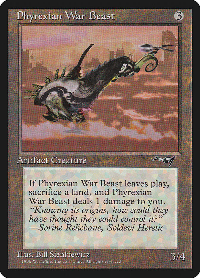 Phyrexian War Beast (Signature on Left) [Alliances] | Card Citadel