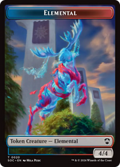 Elemental (0020) // Food Double-Sided Token [Secrets of Strixhaven Commander Tokens] | Card Citadel
