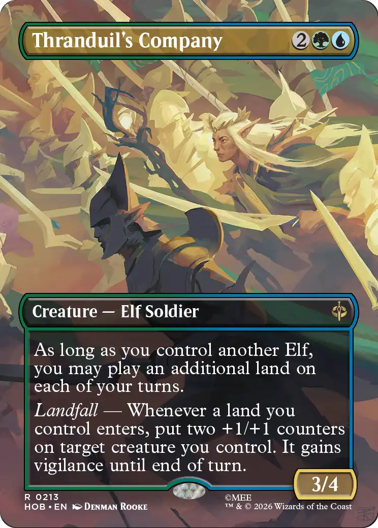 Thranduil's Company (Borderless) [The Hobbit] | Card Citadel