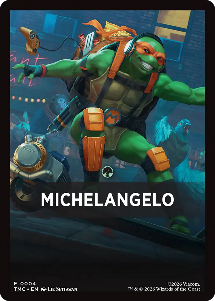 Michelangelo Theme Card [Teenage Mutant Ninja Turtles Commander Tokens] | Card Citadel