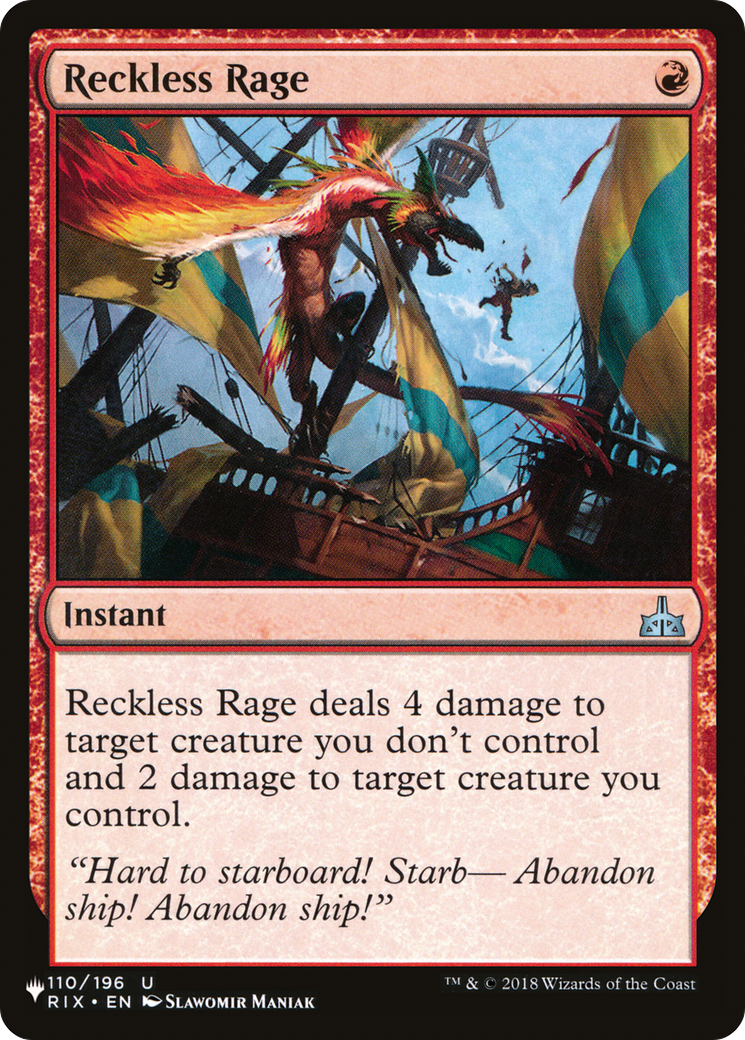 Reckless Rage [The List Reprints] | Card Citadel