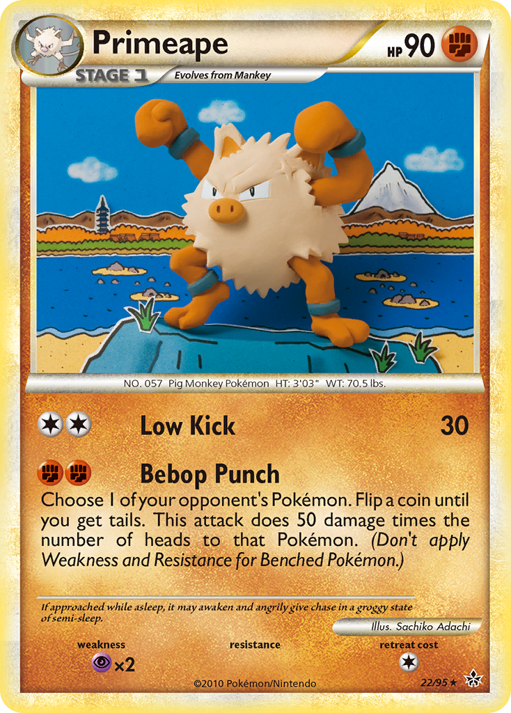 Primeape (22/95) [HeartGold & SoulSilver: Unleashed] | Card Citadel