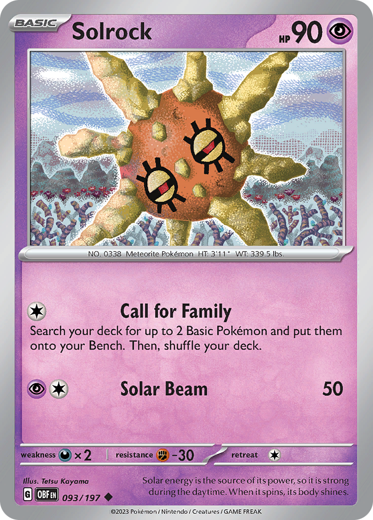 Solrock (093/197) [Scarlet & Violet: Obsidian Flames] | Card Citadel