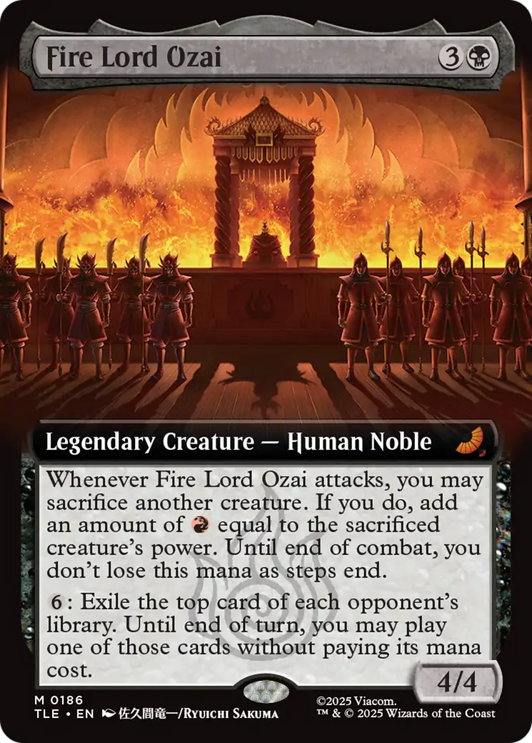 Fire Lord Ozai (Extended Art) [Avatar: The Last Airbender: Eternal-Legal] | Card Citadel