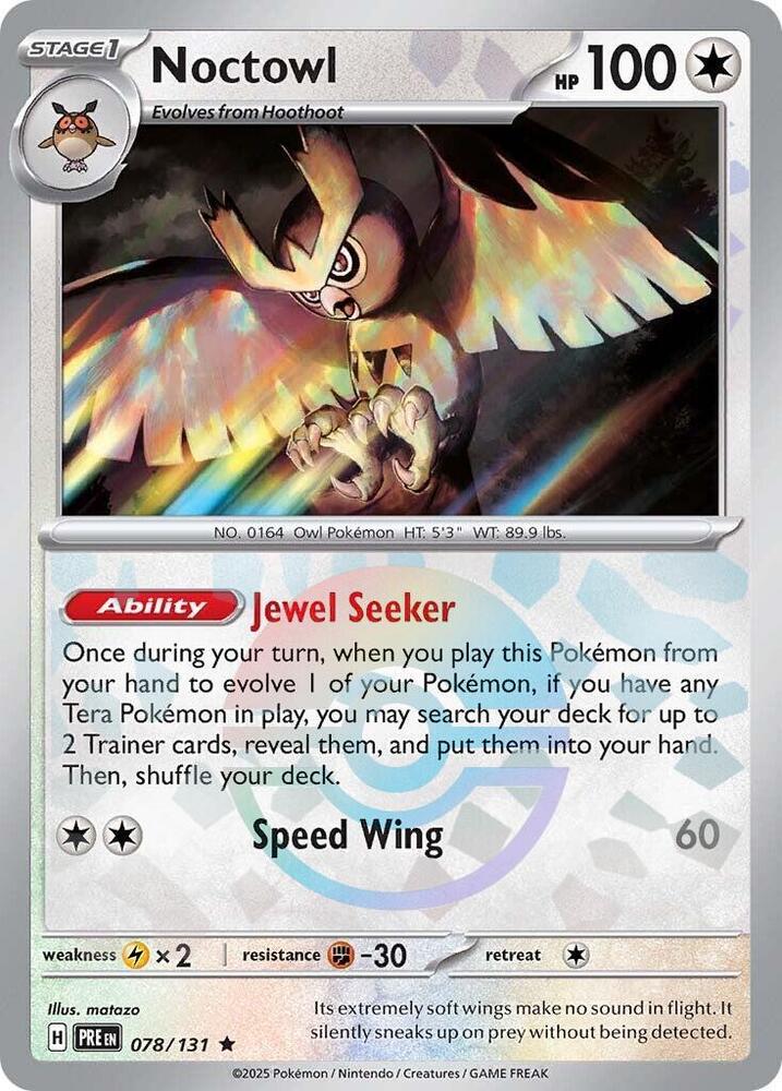 Noctowl (078/131) (Poke Ball Pattern) [Scarlet & Violet: Prismatic Evolutions] | Card Citadel
