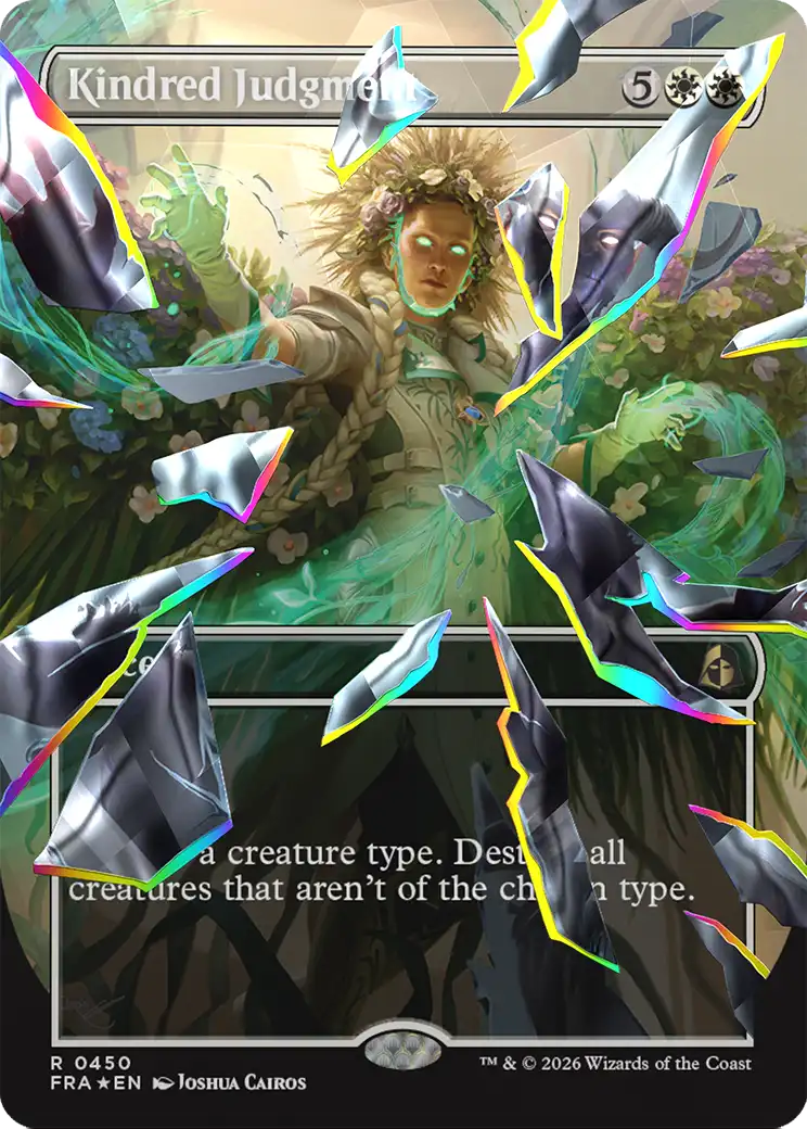 Kindred Judgment (Borderless) (Facet Foil) [Reality Fracture] | Card Citadel