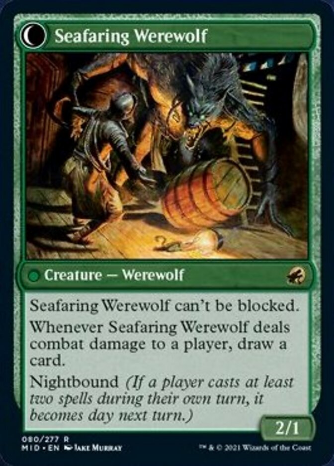 Suspicious Stowaway // Seafaring Werewolf [Innistrad: Midnight Hunt] | Card Citadel