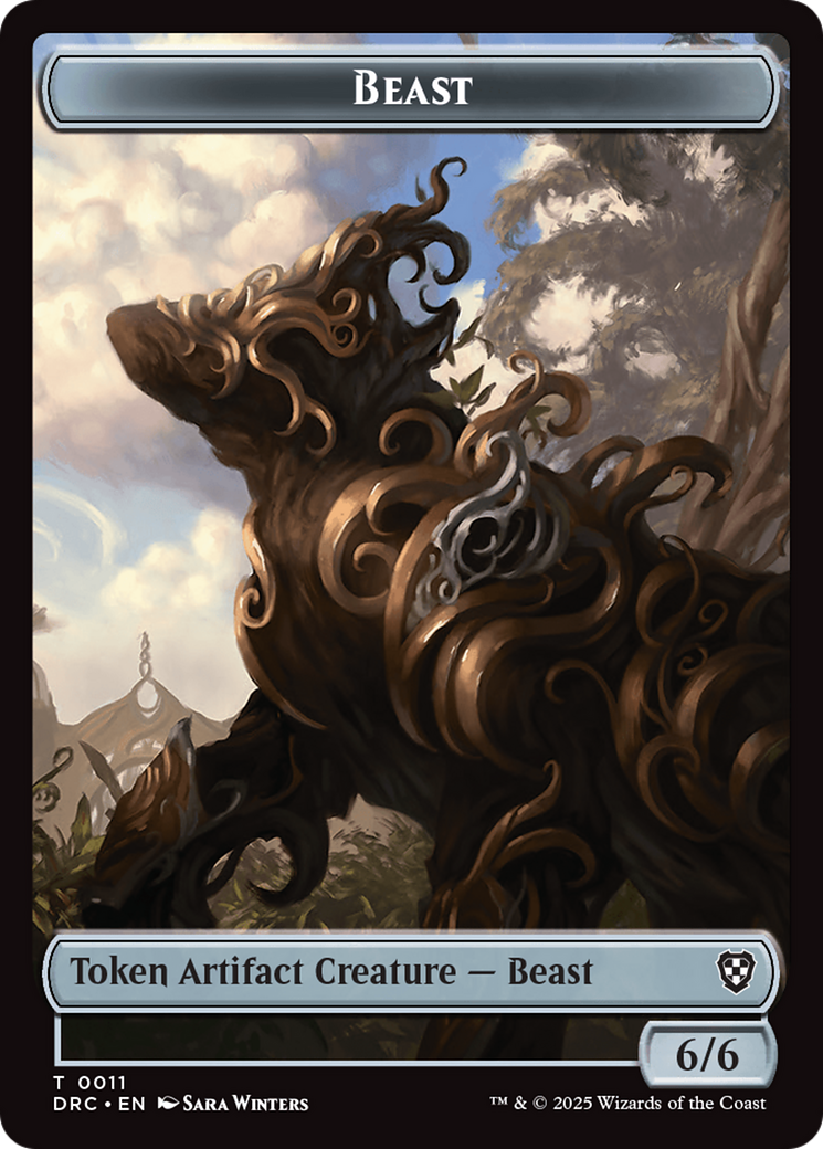 Beast (0010) // Beast (0011) Double-Sided Token [Aetherdrift Commander] | Card Citadel