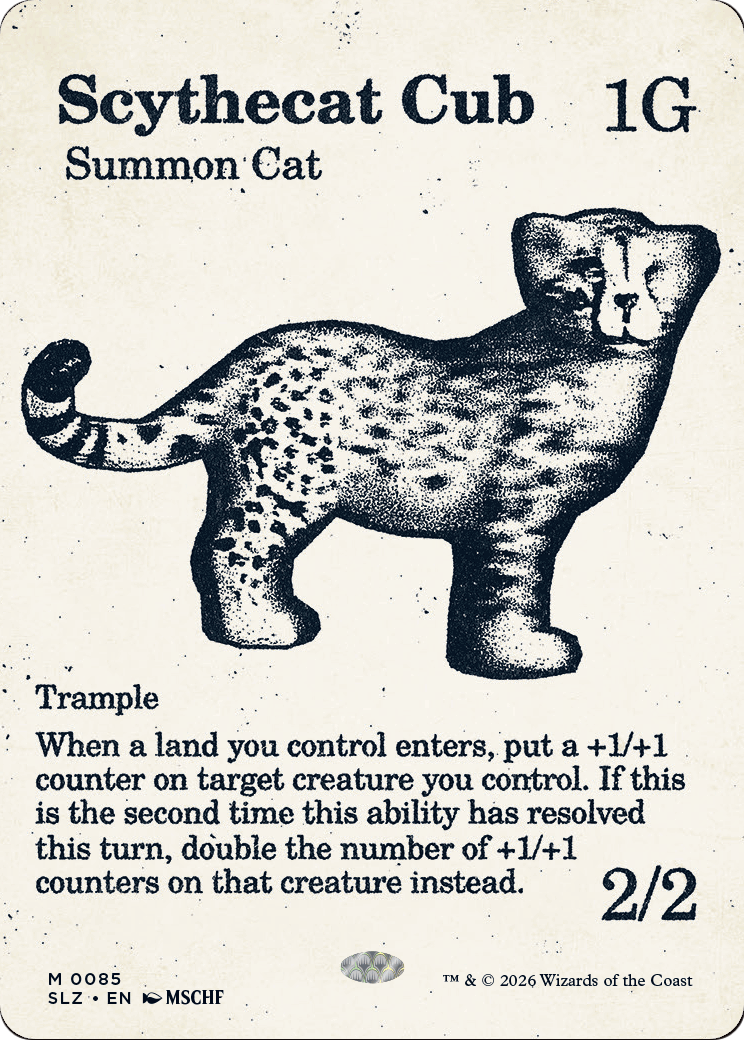 Scythecat Cub (0085) [Secret Lair x MSCHF: The Zeta Set] | Card Citadel