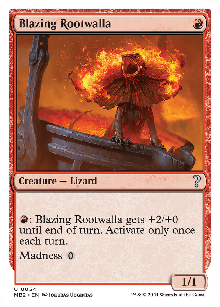 Blazing Rootwalla (White Border) [Mystery Booster 2] | Card Citadel