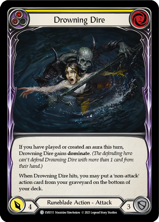 Drowning Dire (Yellow) [EVR111] (Everfest)  1st Edition Normal | Card Citadel