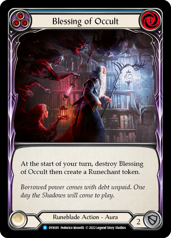 Blessing of Occult (Blue) [DYN181] (Dynasty)  Rainbow Foil | Card Citadel