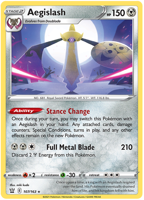 Aegislash (107/163) (107/163) [Sword & Shield: Battle Styles] | Card Citadel