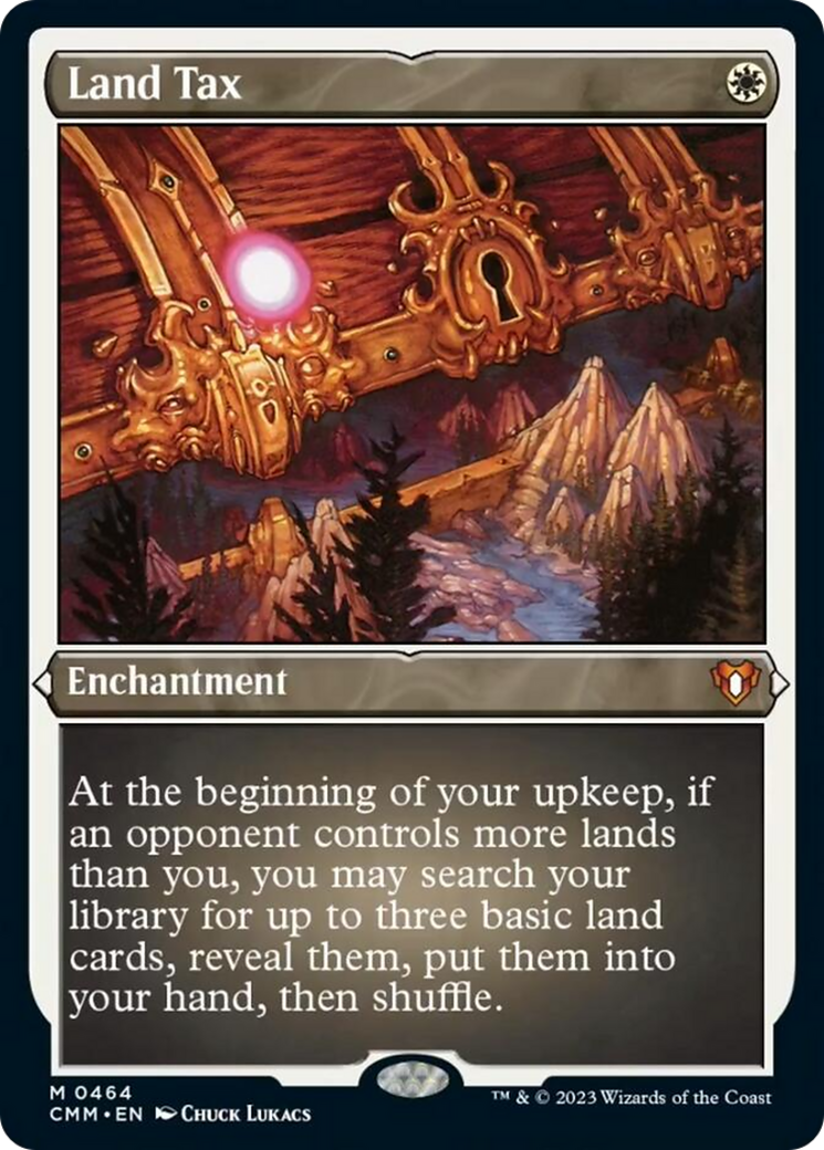 Land Tax (Foil Etched) [Commander Masters] | Card Citadel