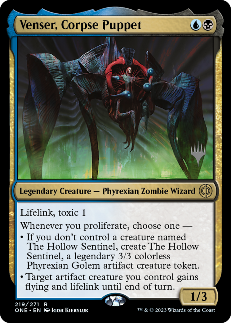 Venser, Corpse Puppet (Promo Pack) [Phyrexia: All Will Be One Promos] | Card Citadel