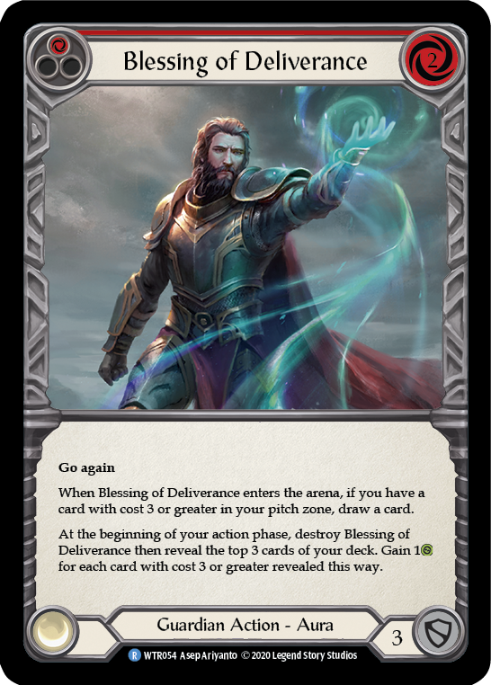 Blessing of Deliverance (Red) [U-WTR054] (Welcome to Rathe Unlimited)  Unlimited Normal | Card Citadel