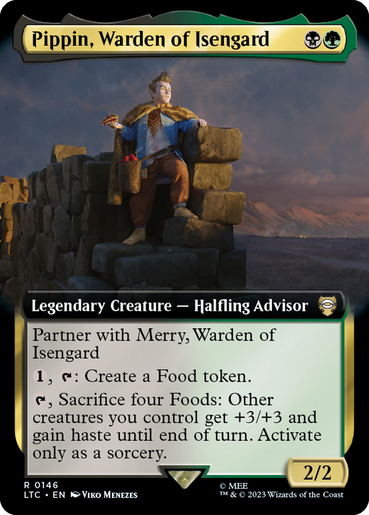 Pippin, Warden of Isengard (Extended Art) [The Lord of the Rings: Tales of Middle-Earth Commander] | Card Citadel