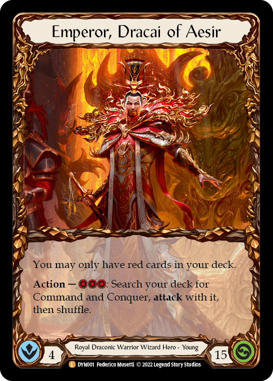 Emperor, Dracai of Aesir [DYN001] (Dynasty)  Rainbow Foil | Card Citadel