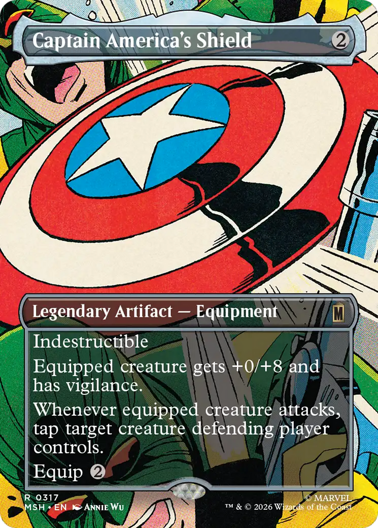 Captain America's Shield (Borderless) (0317) [Marvel Super Heroes] | Card Citadel