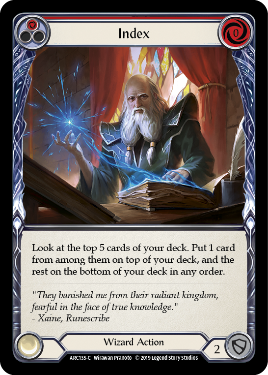 Index (Red) [ARC135-C] (Arcane Rising)  1st Edition Normal | Card Citadel