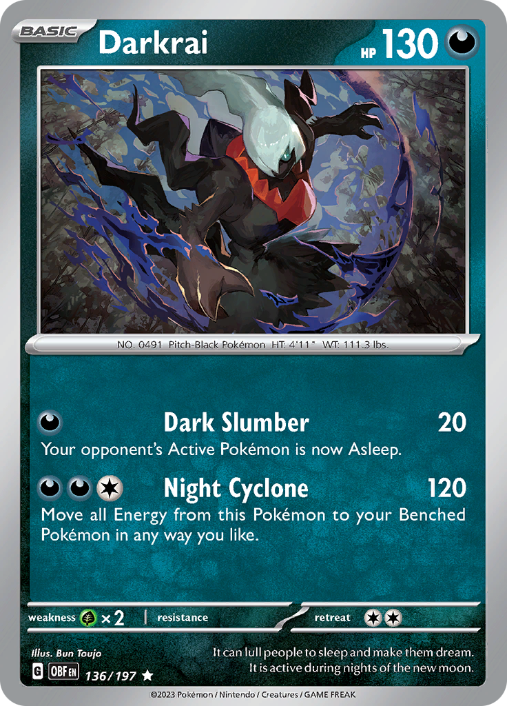 Darkrai (136/197) [Scarlet & Violet: Obsidian Flames] | Card Citadel