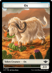 Mercenary // Ox Double-Sided Token [Outlaws of Thunder Junction Tokens] | Card Citadel