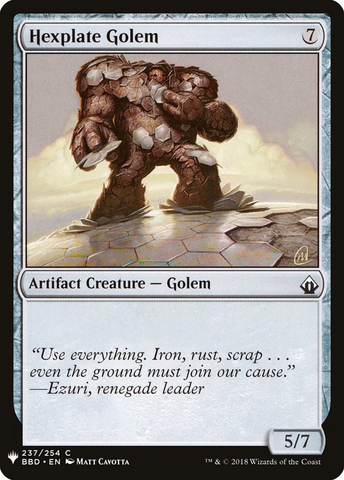 Hexplate Golem [Mystery Booster] | Card Citadel