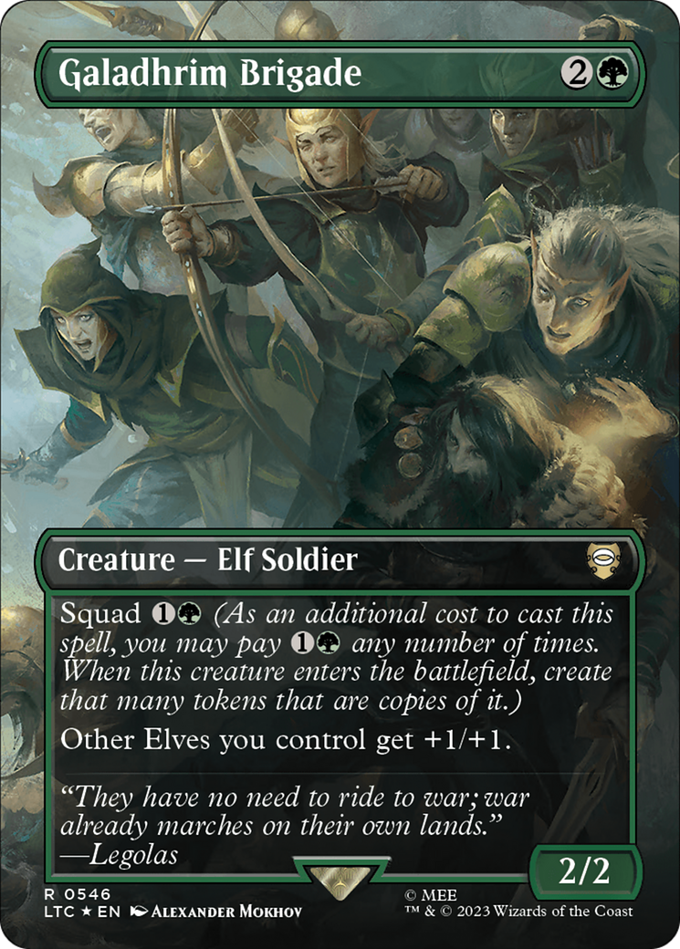 Galadhrim Brigade (Borderless) (Surge Foil) [The Lord of the Rings: Tales of Middle-Earth Commander] | Card Citadel