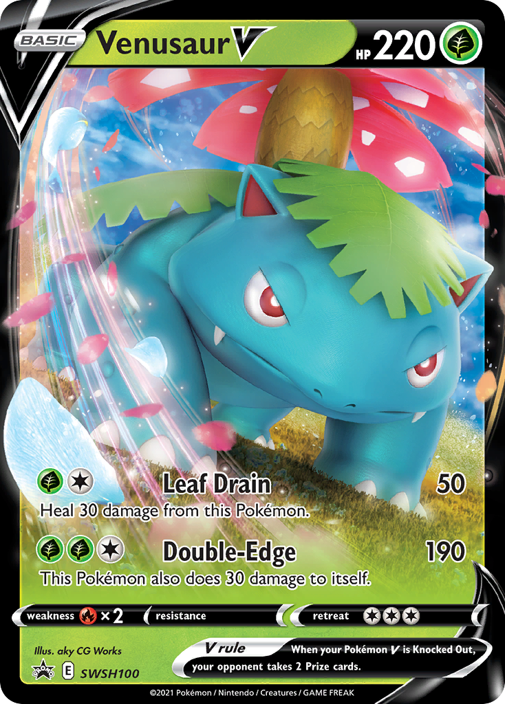 Venusaur V (SWSH100) [Sword & Shield: Black Star Promos] | Card Citadel