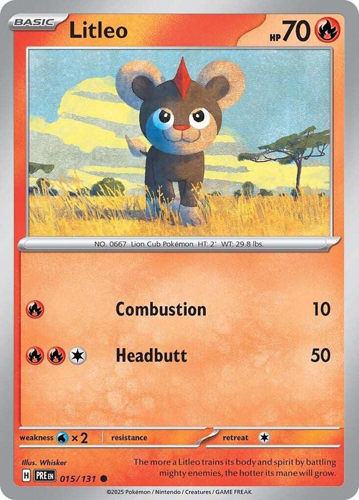 Litleo (015/131) [Scarlet & Violet: Prismatic Evolutions] | Card Citadel