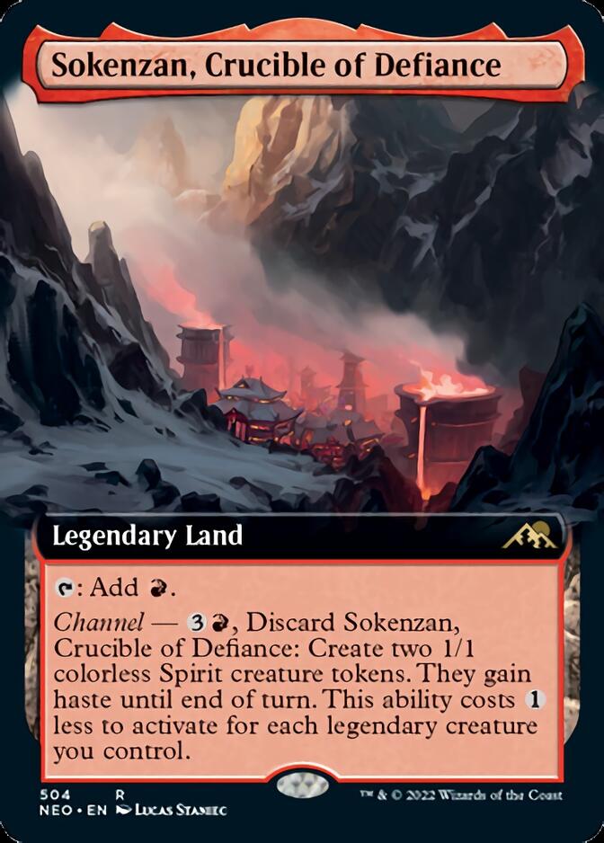 Sokenzan, Crucible of Defiance (Extended Art) [Kamigawa: Neon Dynasty] | Card Citadel