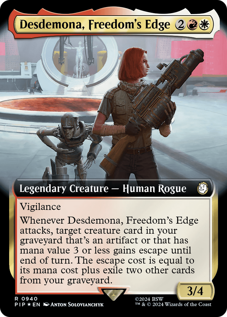 Desdemona, Freedom's Edge (Extended Art) (Surge Foil) [Fallout] | Card Citadel