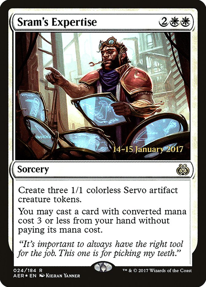 Sram's Expertise [Aether Revolt Prerelease Promos] | Card Citadel