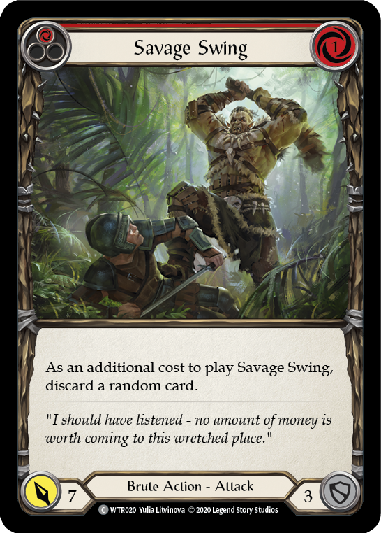 Savage Swing (Red) [U-WTR020] (Welcome to Rathe Unlimited)  Unlimited Rainbow Foil | Card Citadel