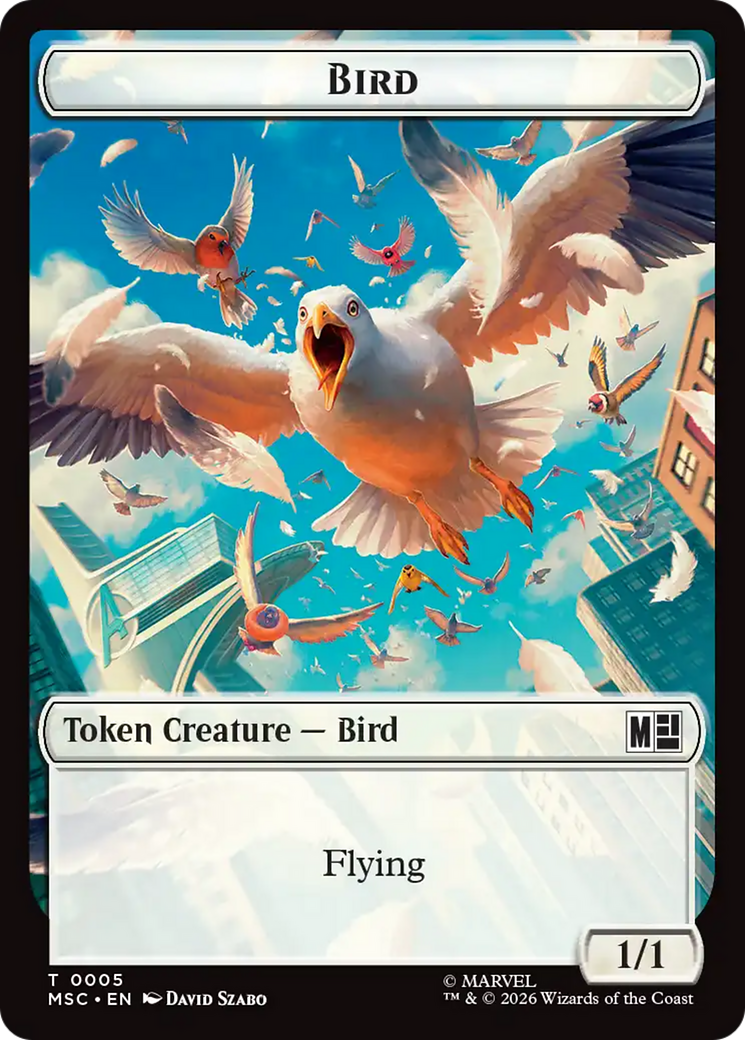 Treasure (022) // Bird (005) Double-Sided Token [Marvel Super Heroes Commander Tokens] | Card Citadel
