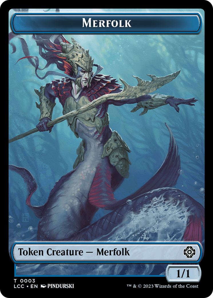 Beast // Merfolk (0003) Double-Sided Token [The Lost Caverns of Ixalan Commander Tokens] | Card Citadel