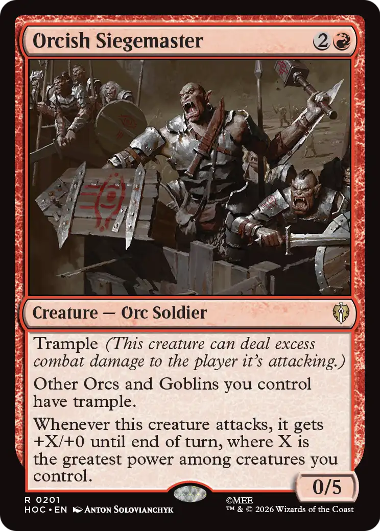 Orcish Siegemaster [The Hobbit: Eternal-Legal] | Card Citadel