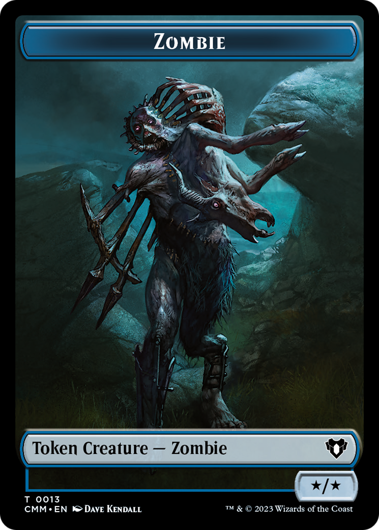 Spirit (0039) // Zombie (0013) Double-Sided Token [Commander Masters Tokens] | Card Citadel