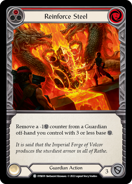 Reinforce Steel (Red) [DYN039] (Dynasty)  Rainbow Foil | Card Citadel
