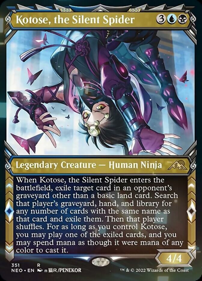 Kotose, the Silent Spider (Showcase Ninja) [Kamigawa: Neon Dynasty] | Card Citadel