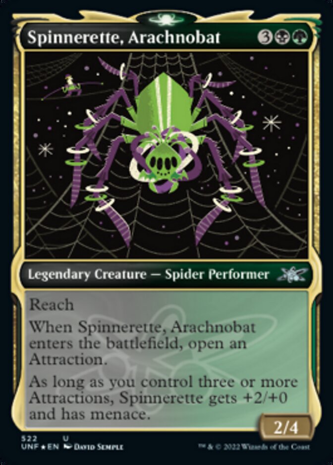 Spinnerette, Arachnobat (Showcase) (Galaxy Foil) [Unfinity] | Card Citadel