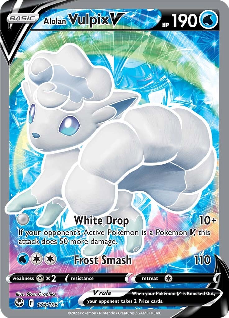 Alolan Vulpix V (173/195) [Sword & Shield: Silver Tempest] | Card Citadel